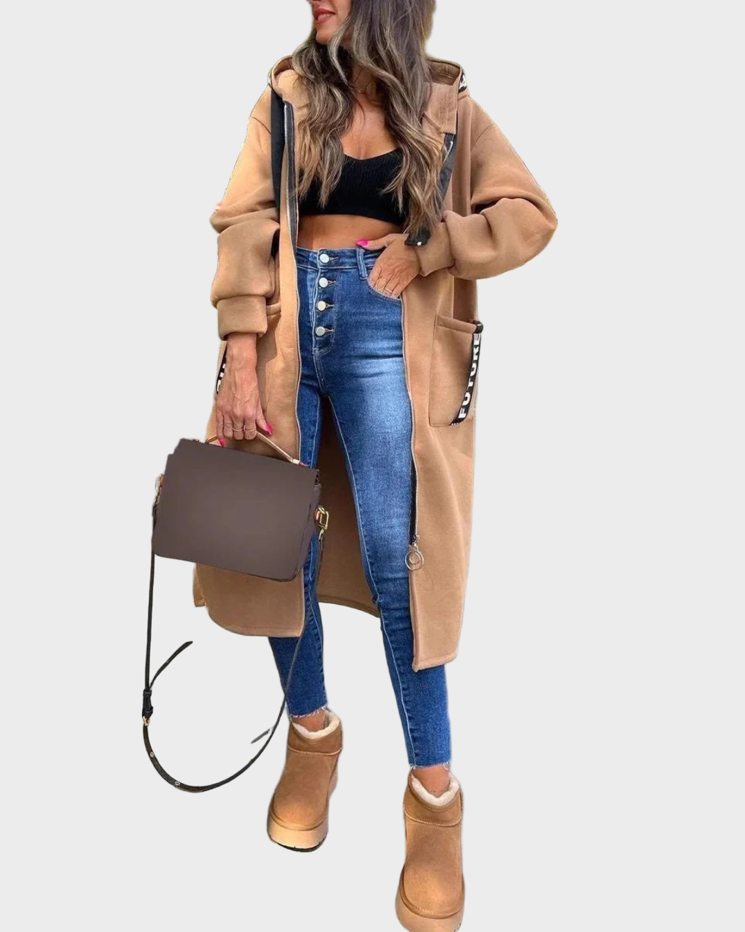 Roza - Duga hudica s kapuljačom