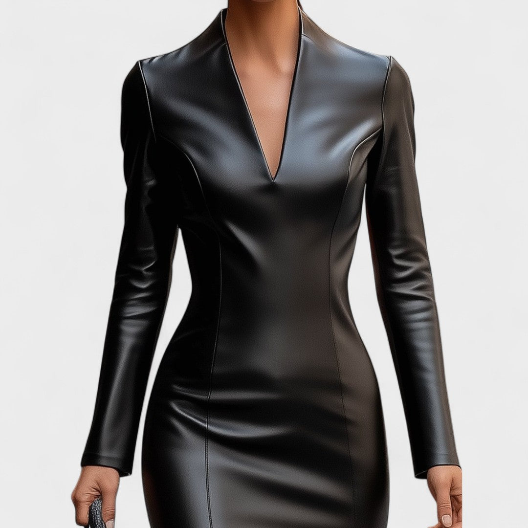 Lada - Uska haljina od umjetne kože